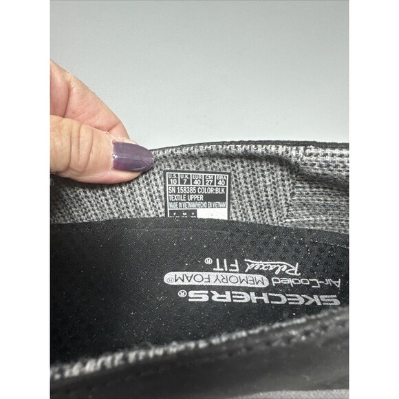 Skechers 158385 Black Memory Foam Slip On Loafer Shoe Women’s SZ 10 - Picture 9 of 9